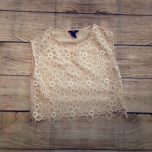 Pink flowery crop top